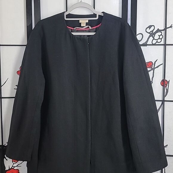 J.Crew Collarless  Wool Duster Coat - Picture 3 of 8